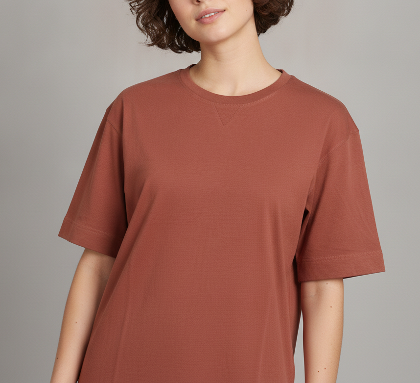 Relaxed Fit Drop-Shoulder Sweat Tee For Her