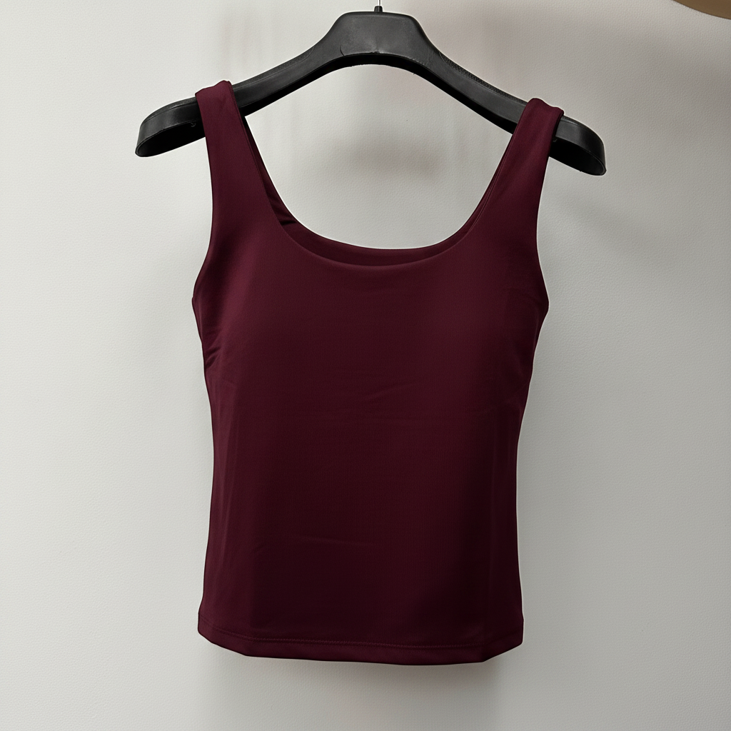 Square Neck Cotton Stretch Tank Top For Her