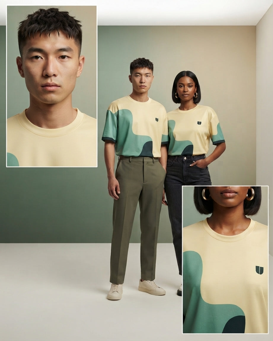 Weavy Paneled Tee — Sage & Pine