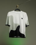 Weavy Paneled Tee — Monochrome