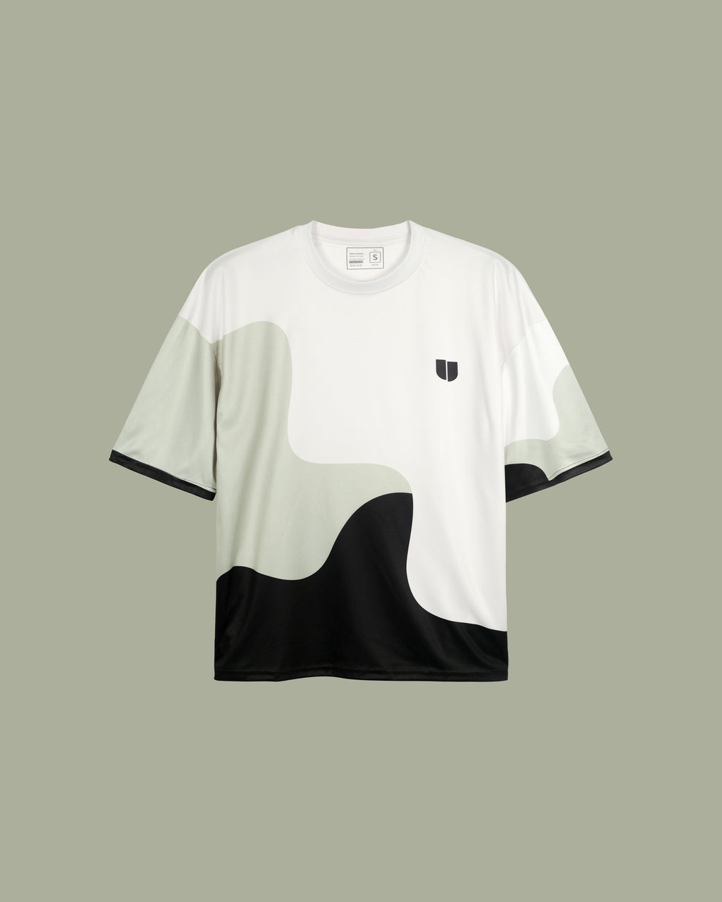 Weavy Paneled Tee — Monochrome