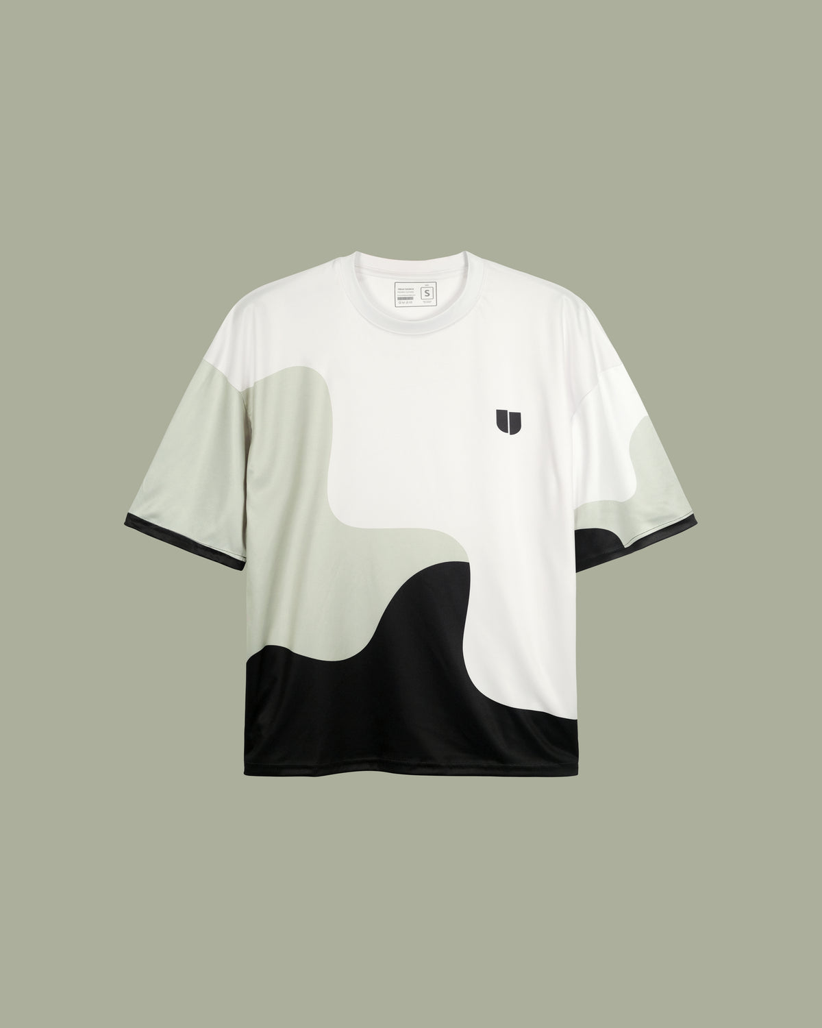 Weavy Paneled Tee — Monochrome