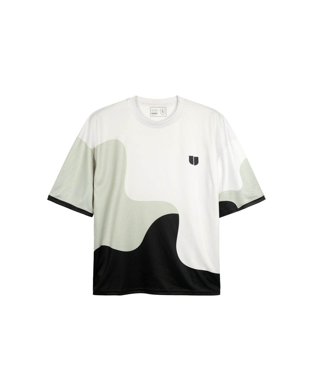 Weavy Paneled Tee — Monochrome