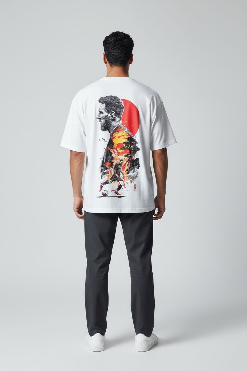 MESSI The GOAT — Japanese Art Edition Oversized Tee